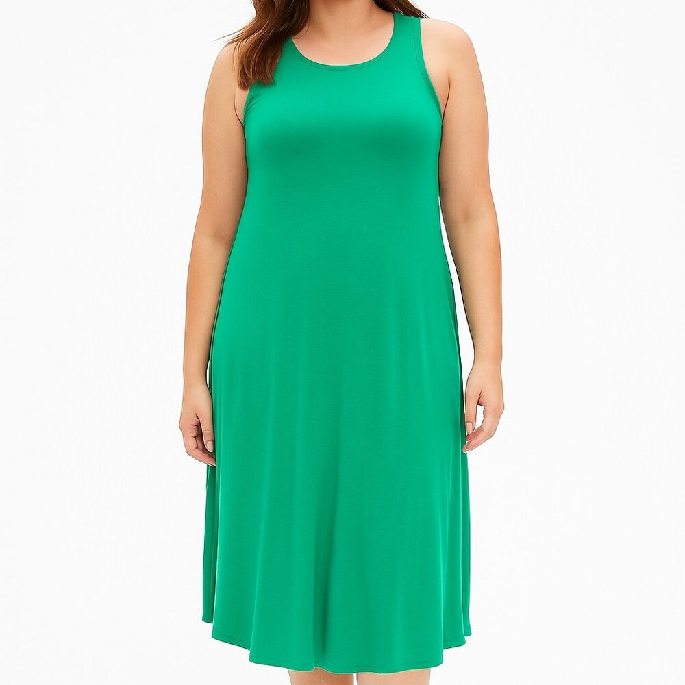 Old Navy Sleeveless Tank Dress Midi Swing Casual Everyday Size Medium TALL